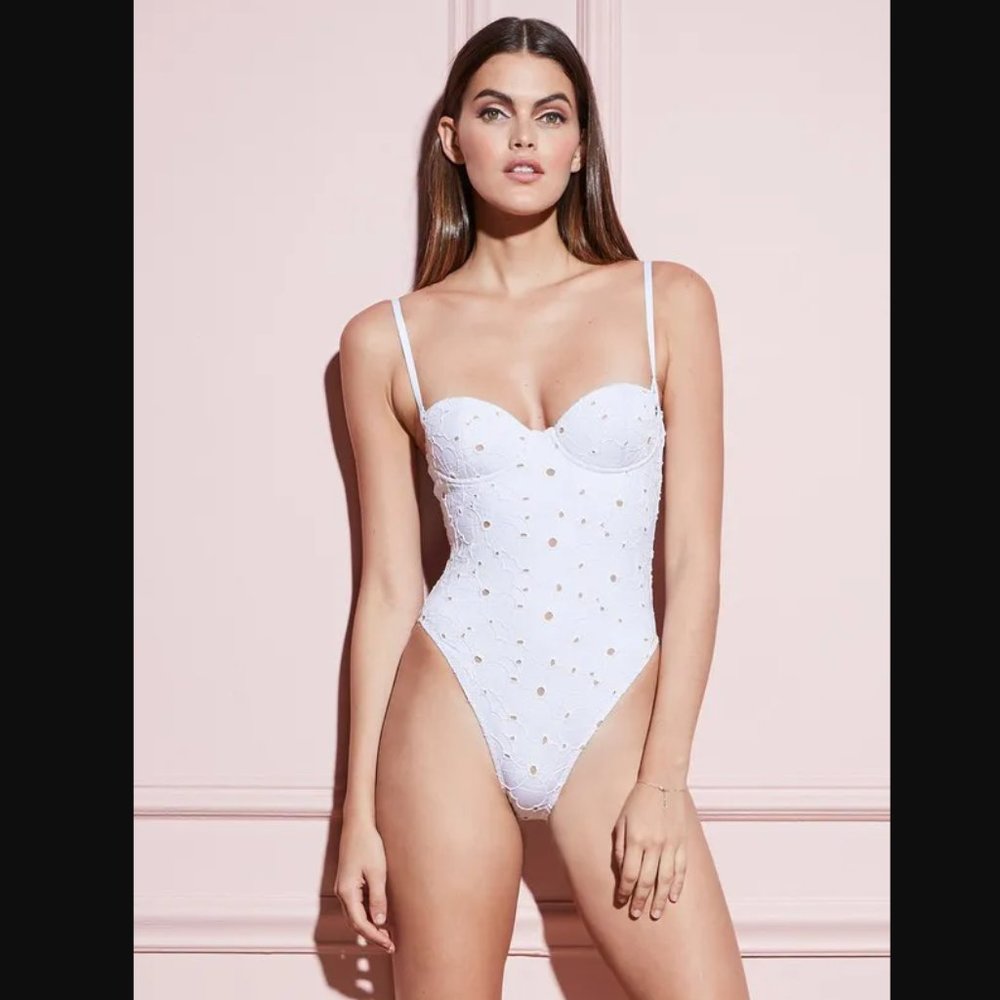 Fleur Du Mal GORGEOUS Eyelet Cupped One Piece Swim